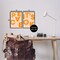 Stupell Industries Peace It's Ok Orange 2 pc Framed Giclee Wall Art Set Design by Incado
